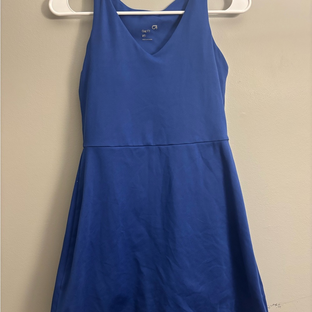 GAP Fit Royal Blue V-Neck Tank Active Dress - Picture 2 of 4